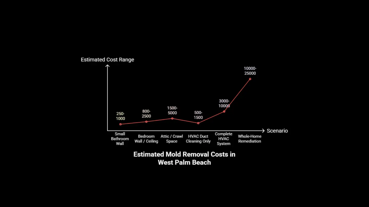 mold removal cost in west palm beach - infographic